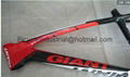 DHL free shipping red carbon bicycle frame 26*16.5/19/21 inch 1500g 2