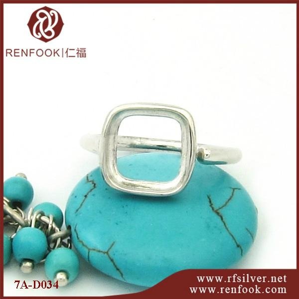 925 Renfook sterling silver jewelry 925 silver couple ring for diy 2