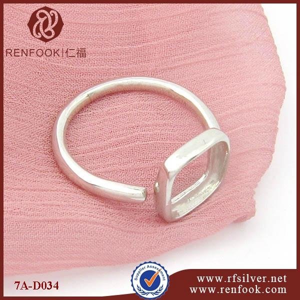 925 Renfook sterling silver jewelry 925 silver couple ring for diy 4