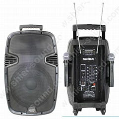 portable PA system with woofer inside AK12-202 