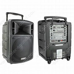 portable PA sound system with DVD USB SD UHF FM AK12-209A