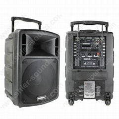 Monitor Speaker PA System with woofer and amplifier inside AK12-209B