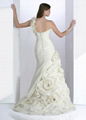 One shoulder taffeta wedding dresses bridal gown 2