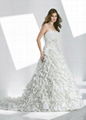 Customized organza strapless wedding gown 1