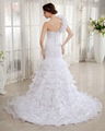 One shoulder mermaid full length wedding gown 2