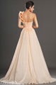 One shoulder chiffon evening gown 2