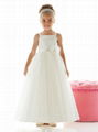 organza full length flower girl dresses