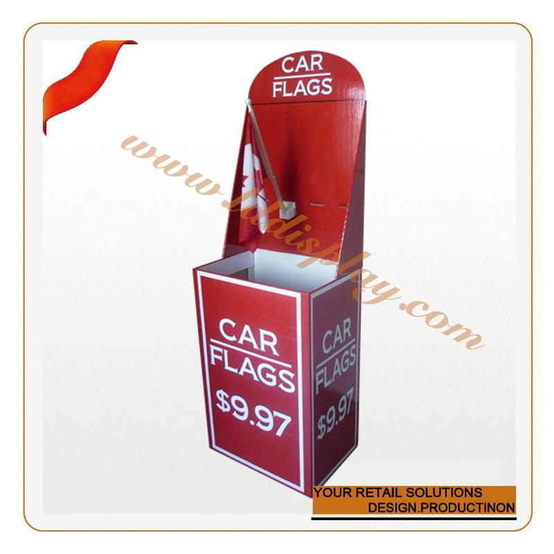 POP dump bin for car flag 4