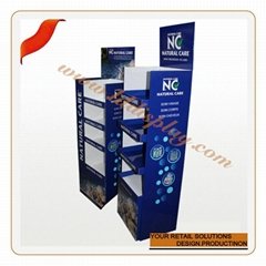POP cardboard display shelf for beauty products