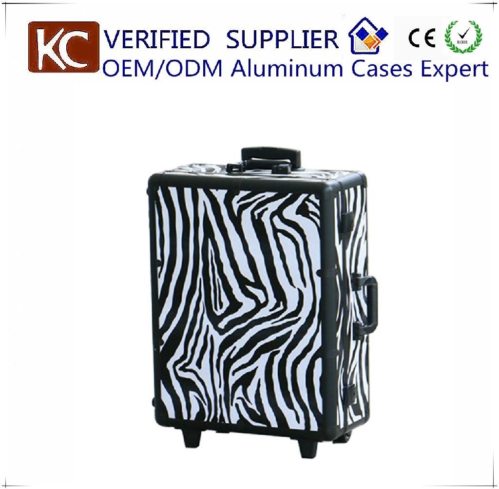 Mobile Professional Aluminum cosmetic makeup case with lights 5