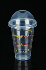 360/480/500/600ml plastic disposable cups with lids