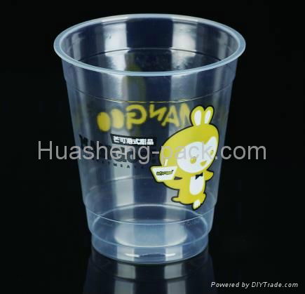 360/480/500/600ml plastic disposable cups with lids 2