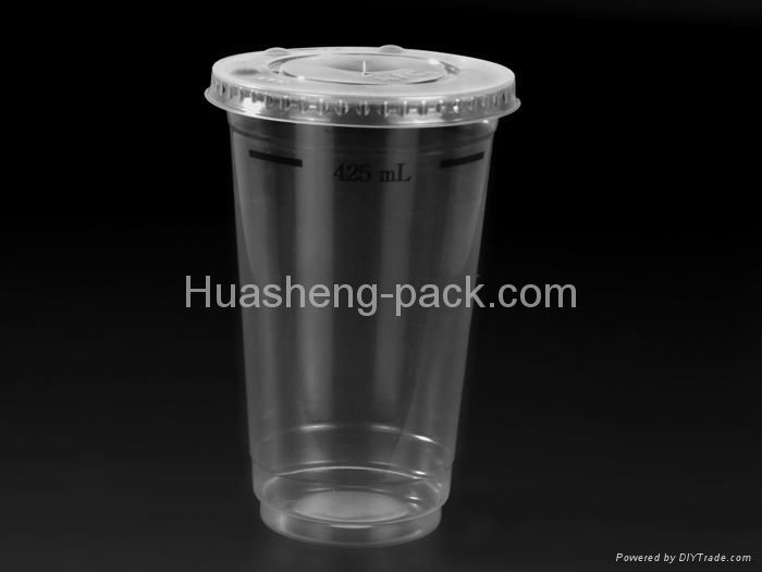 360/480/500/600ml plastic disposable cups with lids 3