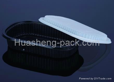 Rectangular Black Plastic Packaging Plate 2