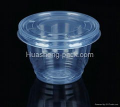 Clear disposable dessert and salad plastic cupsClear disposable dessert and sala