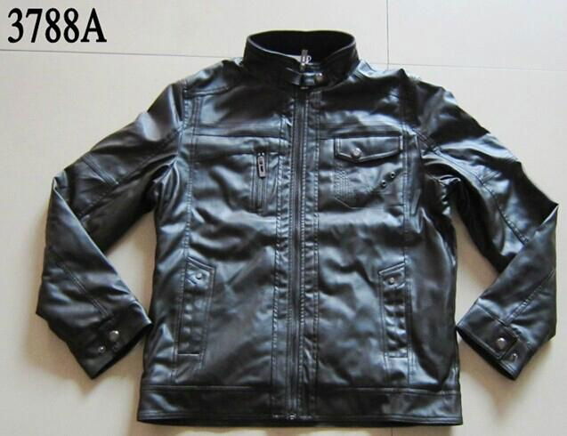 MEN'S WASHED PU LEATHER JACKET