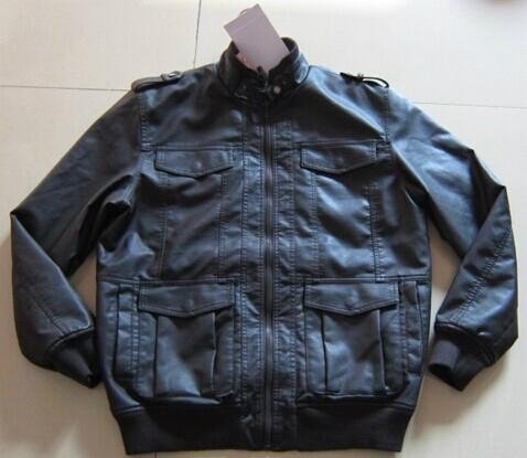 Fashionable Men's Pu leather Jacket 3