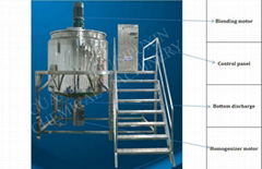 1000L Shampoo blending tank, agitator reactor for lotion production line