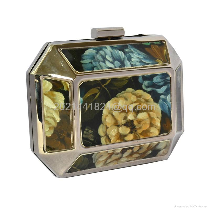 Oil Painting Metal Evening Bag W13037 2