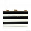 Acrylic Stripe Evening Bag w13036 1