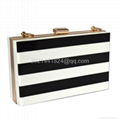 Acrylic Stripe Evening Bag w13036 2