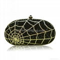 Spiderweb Pattern Crystal Evening Bag