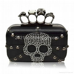  Skull Ring Pu Evening Bag 16229