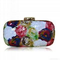Colorful Flower Sequined Evening Bag