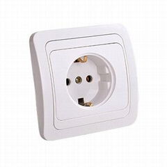 european 1 gang wall socket with earthing