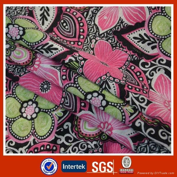 dyed or printed single jersey knit polyester fabric