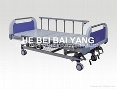 (A-38) Double-function Manual Hospital Bed with ABS Bed Head