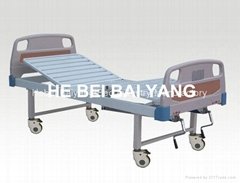 (A-107) Movable Double-function Manual Hospital Bed with ABS Bed Head