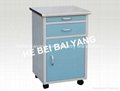 (C-92) Movable Bedside Cabinet with Stainless Steel Surface