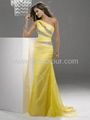 one shoulder beaded dress floor length