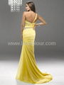 one shoulder beaded dress floor length 2