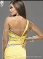 one shoulder beaded dress floor length 3