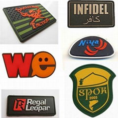 pvc label pvc patch rubber logo TPR for glove