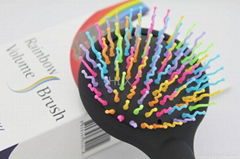 Eyecandy Rainbow Volume S Brush Hair Curl Magic Wave Straight Beauty comb