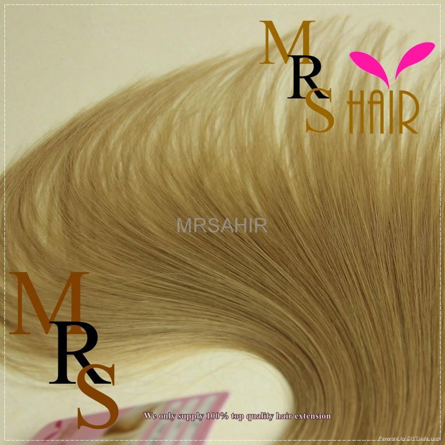 gray color double side seamless adhesives remy Tape weft in extensions retail 4