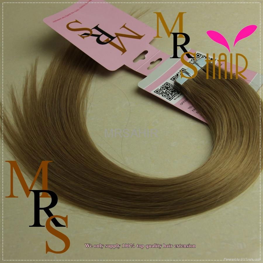 gray color double side seamless adhesives remy Tape weft in extensions retail 5