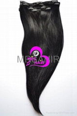 Piano Multi-Color Remy Brazilian Full Head Clips In Hair Extensions 