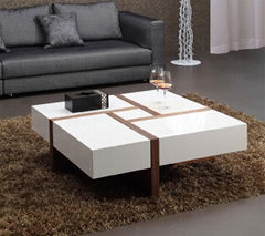 White high gloss MDF coffee table