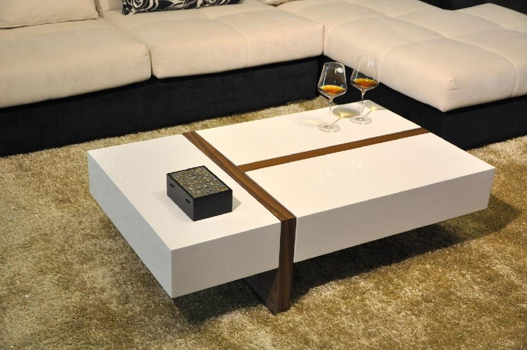 White high gloss MDF coffee table 3