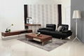 Walnut veneer MDF living room furniture with natural finish 3