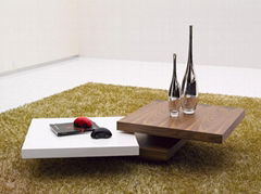 MDF modern rotation coffee table for living room