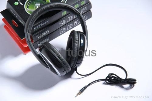 Fashion black  computer headphones stereo headphones 4