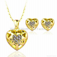 2014 fashion jewelry women's 18k gold jewelry sets