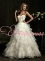 latest embroidered beaded organza wedding gowns 1