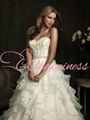 latest embroidered beaded organza wedding gowns 2