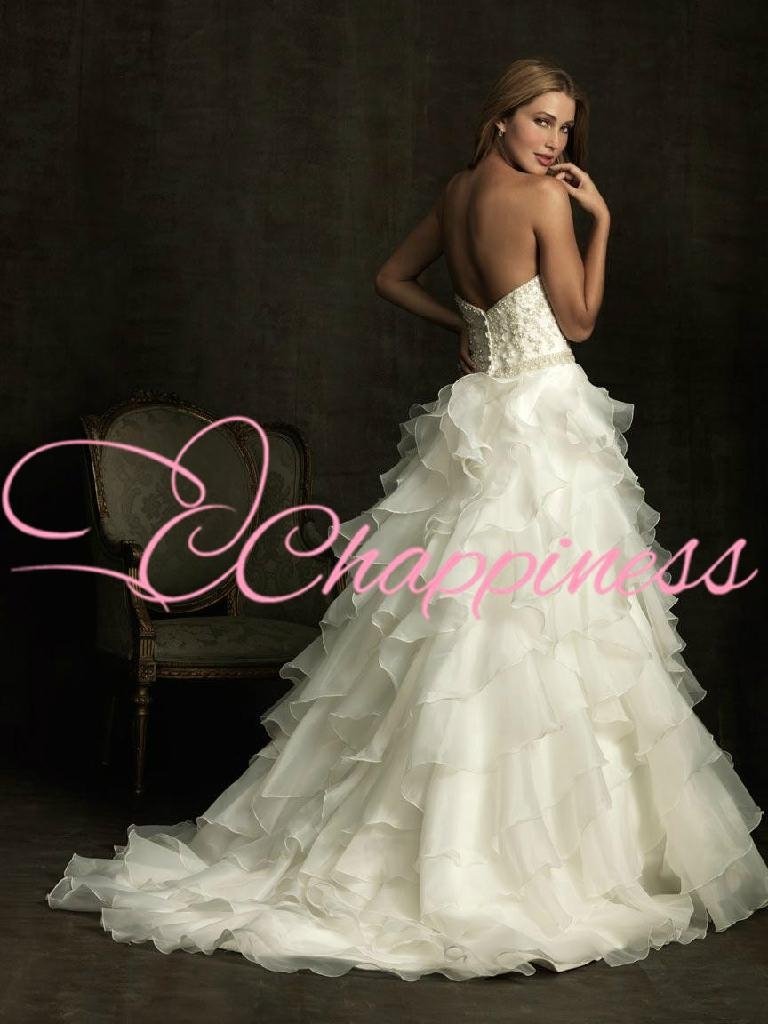 latest embroidered beaded organza wedding gowns 3